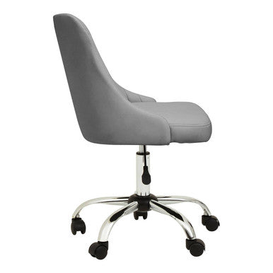 Brent Grey Leather Effect Home Office Chair
