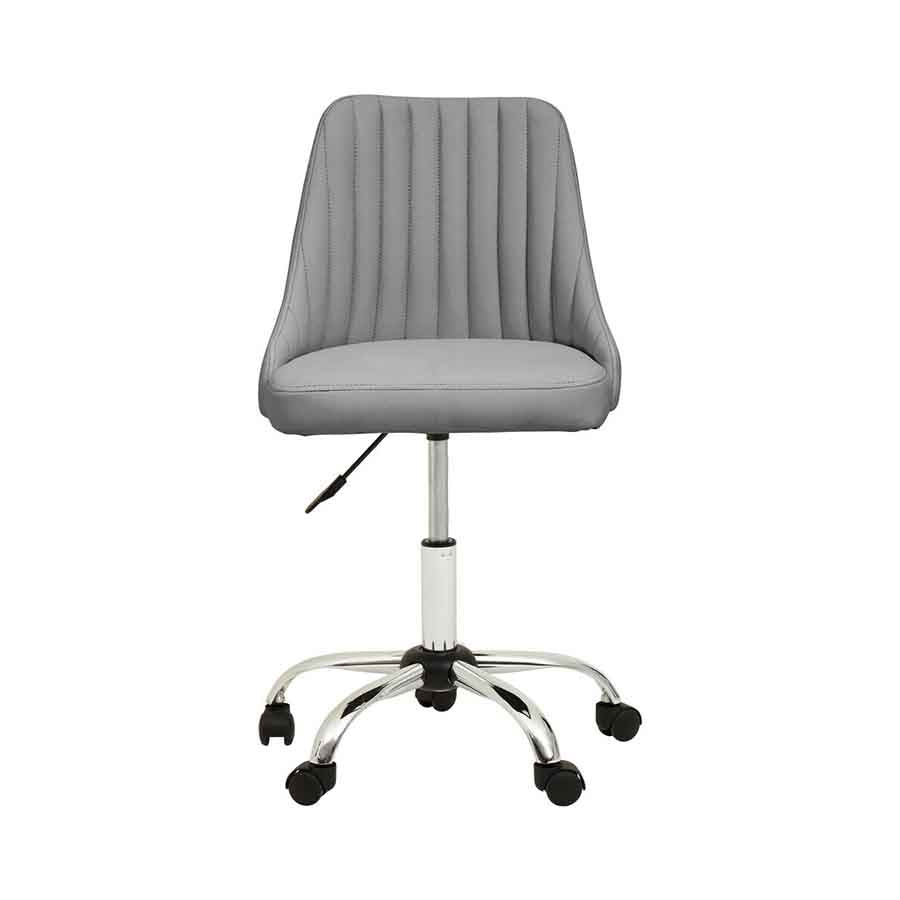 Brent Grey Leather Effect Home Office Chair