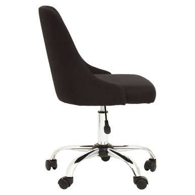 Brent Black And Chrome Home Office Chair
