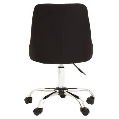 Brent Black And Chrome Home Office Chair