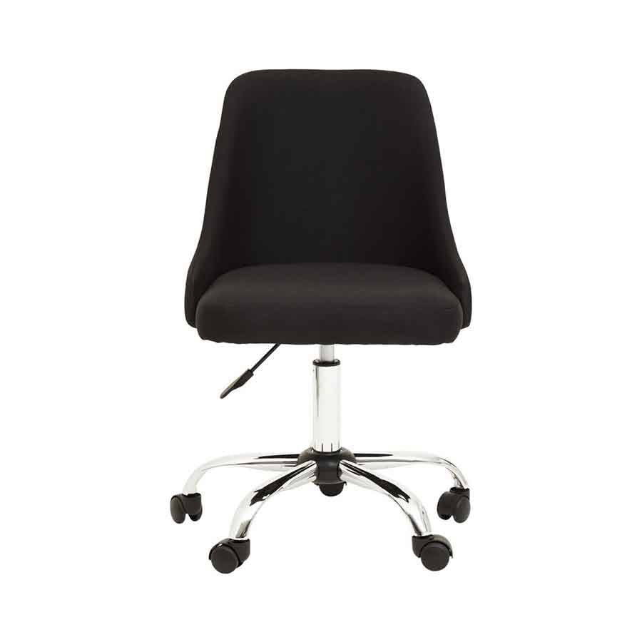 Brent Black And Chrome Home Office Chair