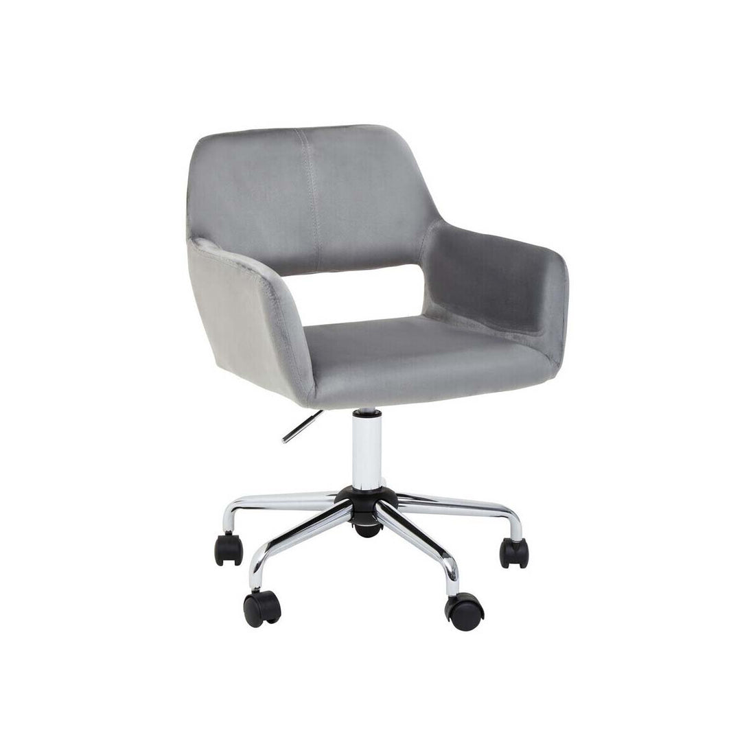 Brent Grey Velvet And Chrome Base Home Office Chair