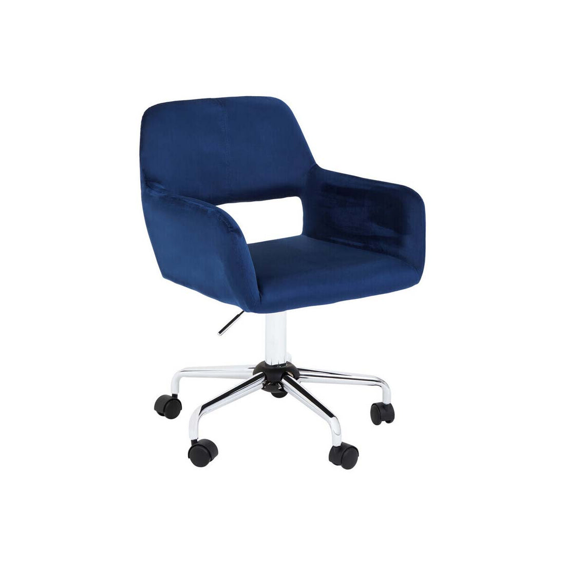 Brent Navy Velvet And Chrome Base Home Office Chair