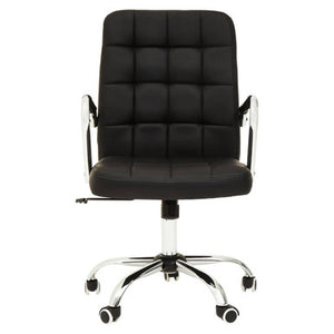Brent Black Tufted Home Office Chair