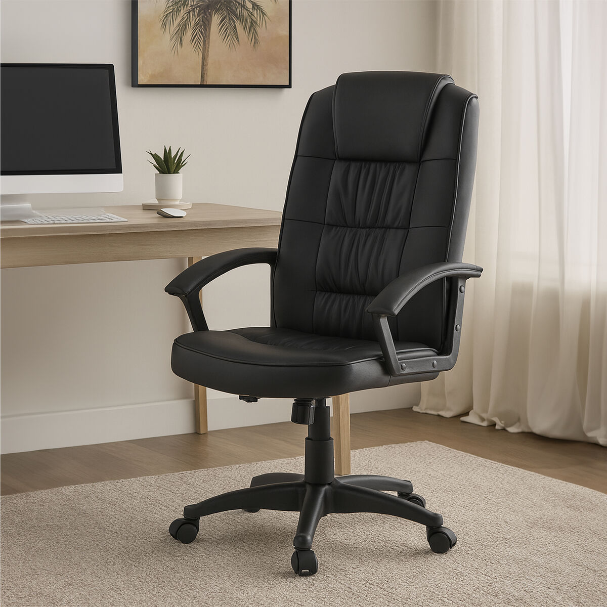 Brent Black Home Office Chair - image 1