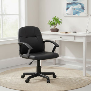 Brent Black Small Home Office Chair