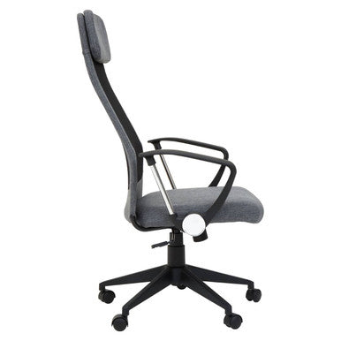 Brent Black Mesh And Grey Fabric Home Office Chair
