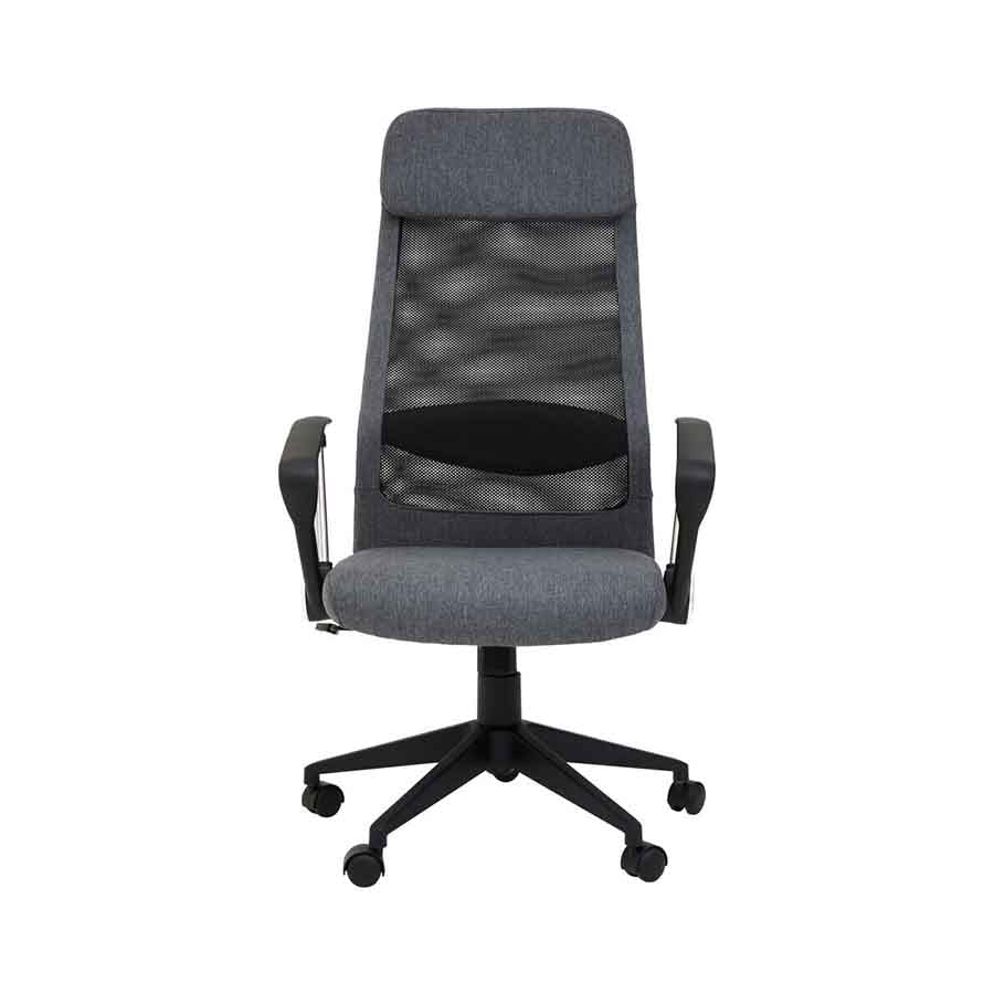 Brent Black Mesh And Grey Fabric Home Office Chair