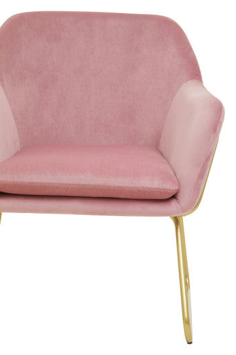 Xander Pink Velvet Modern Accent Chair