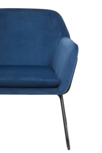 Xander Midnight Velvet And Black Frame Armchair