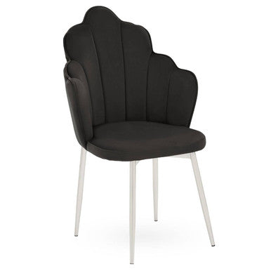 Tian Black Velvet Chair