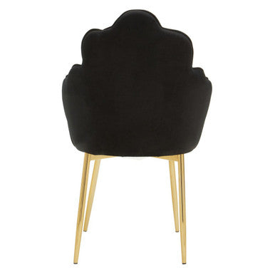 Tian Black Velvet Dining Chair