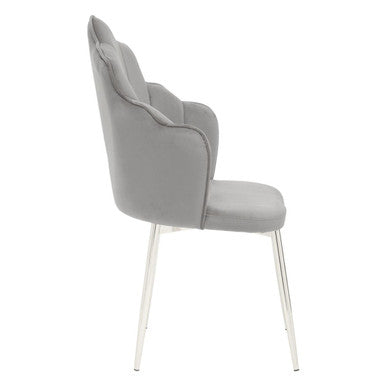 Tian Grey Velvet Chair