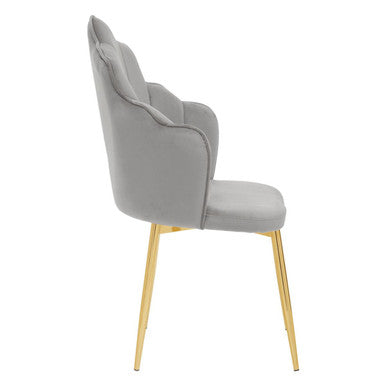 Tian Grey Velvet Dining Chair