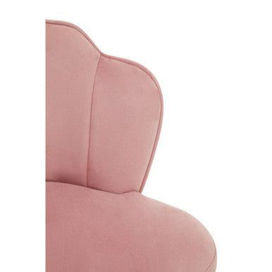 Tian Pink Velvet Dining Chair