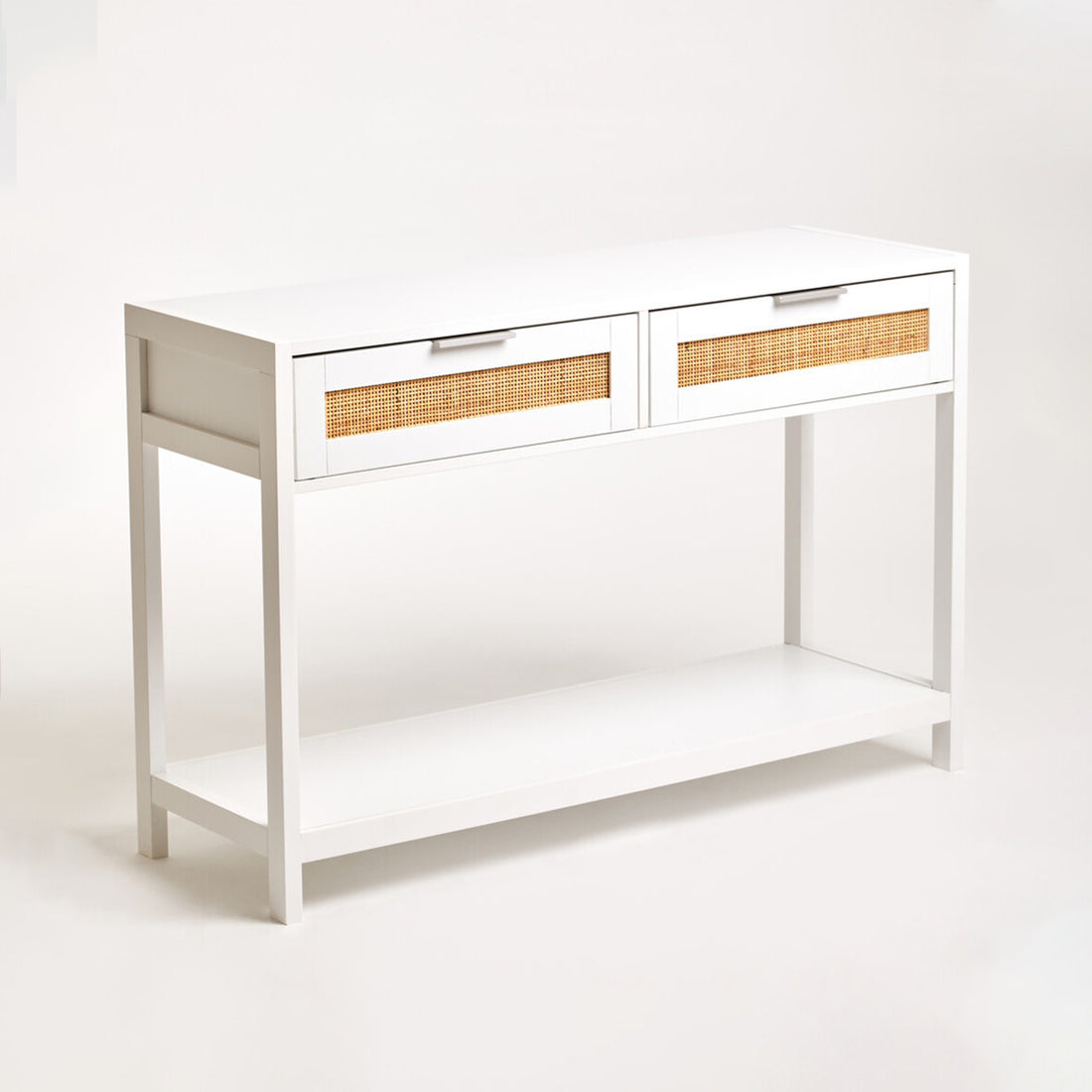 Sherman White Wood Console Table