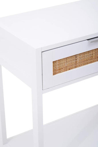 Sherman White Wood Console Table