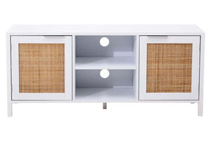 Sherman White Wood Media Unit