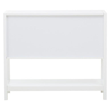 Sherman White Wood Side Cabinet