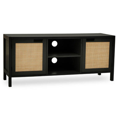 Sherman Black Wood Media Unit