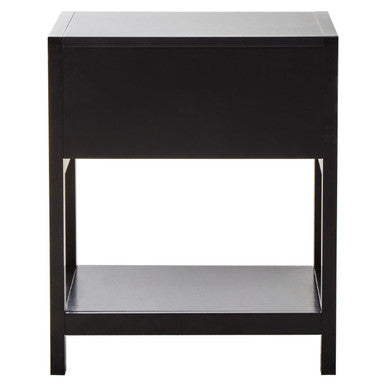 Sherman Black and Natural Bedside Table