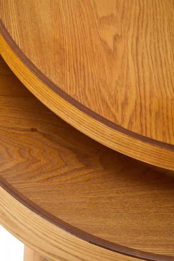 Viborg Revolving Top Side Table with Storage