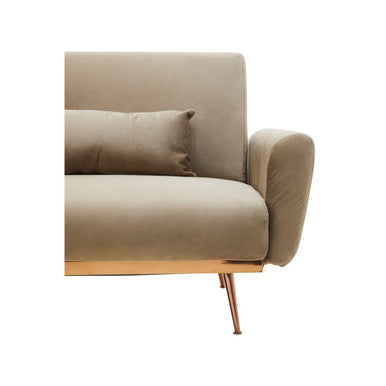 Mink Velvet Sofa Bed, Hatton