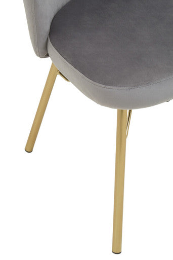 Veneto Grey Velvet Chair