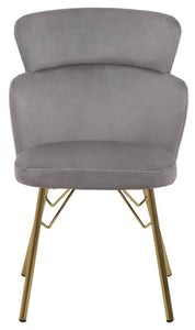 Veneto Grey Velvet Chair
