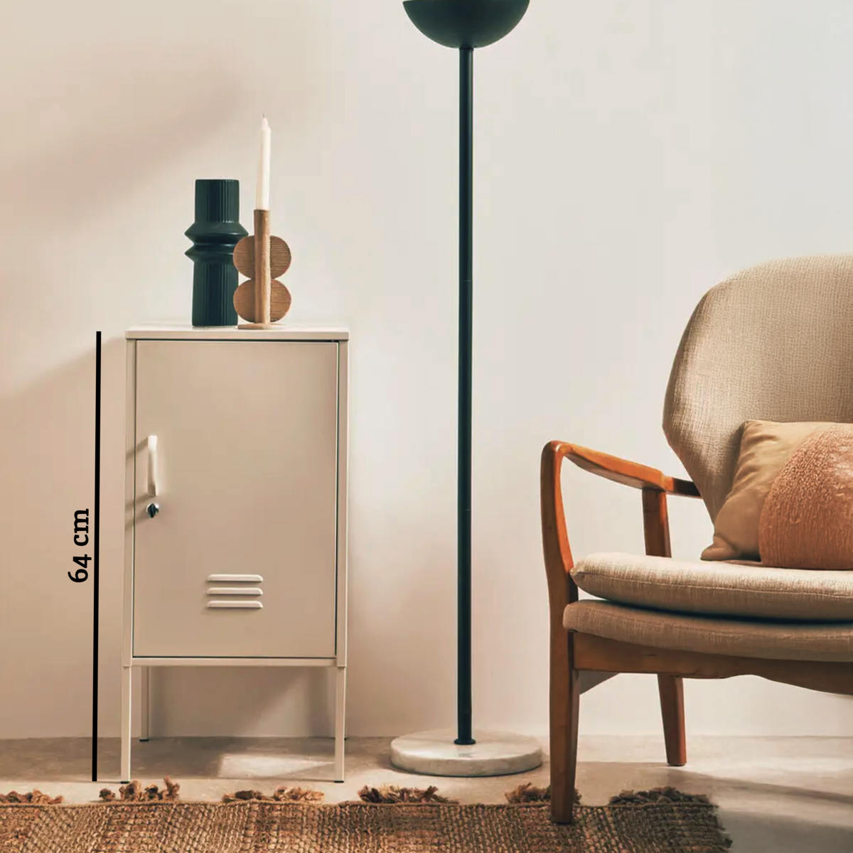 Academy One Door White Cabinet