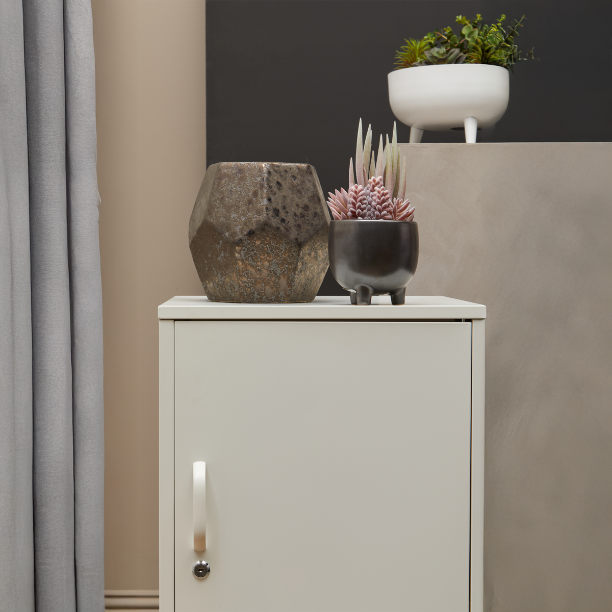 Academy One Door White Cabinet