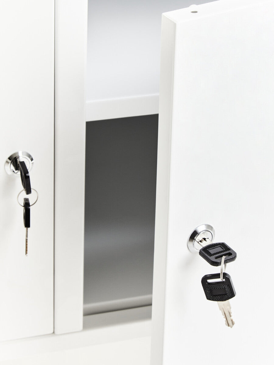 Academy Two Door White Locker Cabinet