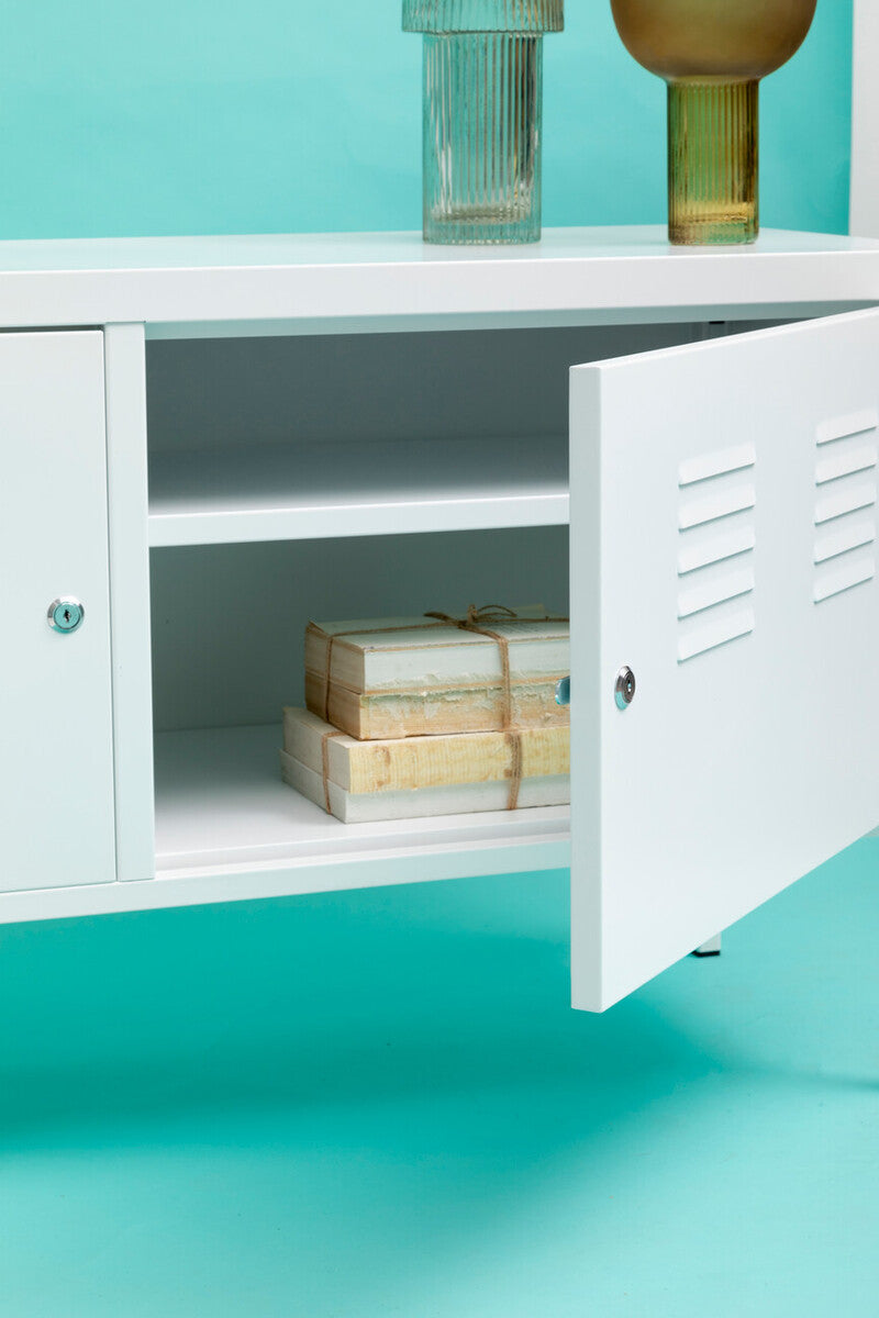 Academy Two Door White Locker Cabinet