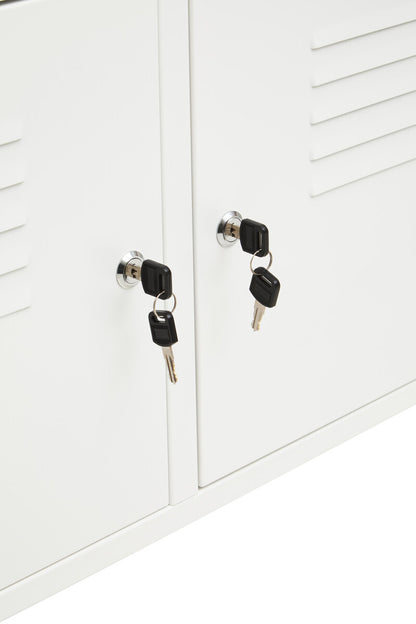 Academy Two Door White Locker Cabinet