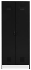 Academy Black Two Door Locker Style Wardrobe