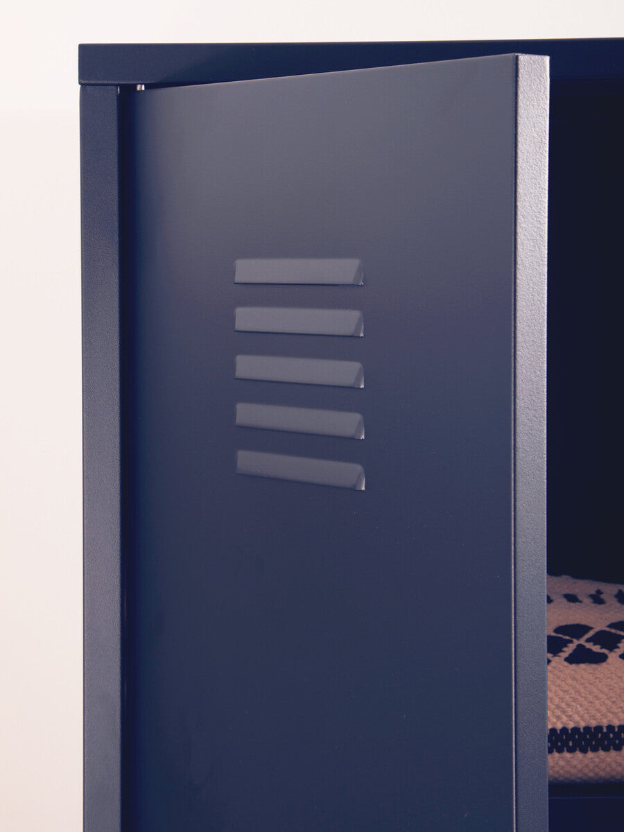 Academy Black Two Door Locker Style Wardrobe