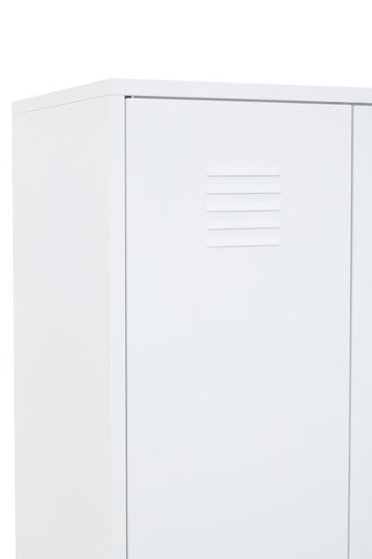Academy White Two Door Locker Style Wardrobe