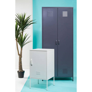 Academy Grey Two Door Locker Style Wardrobe