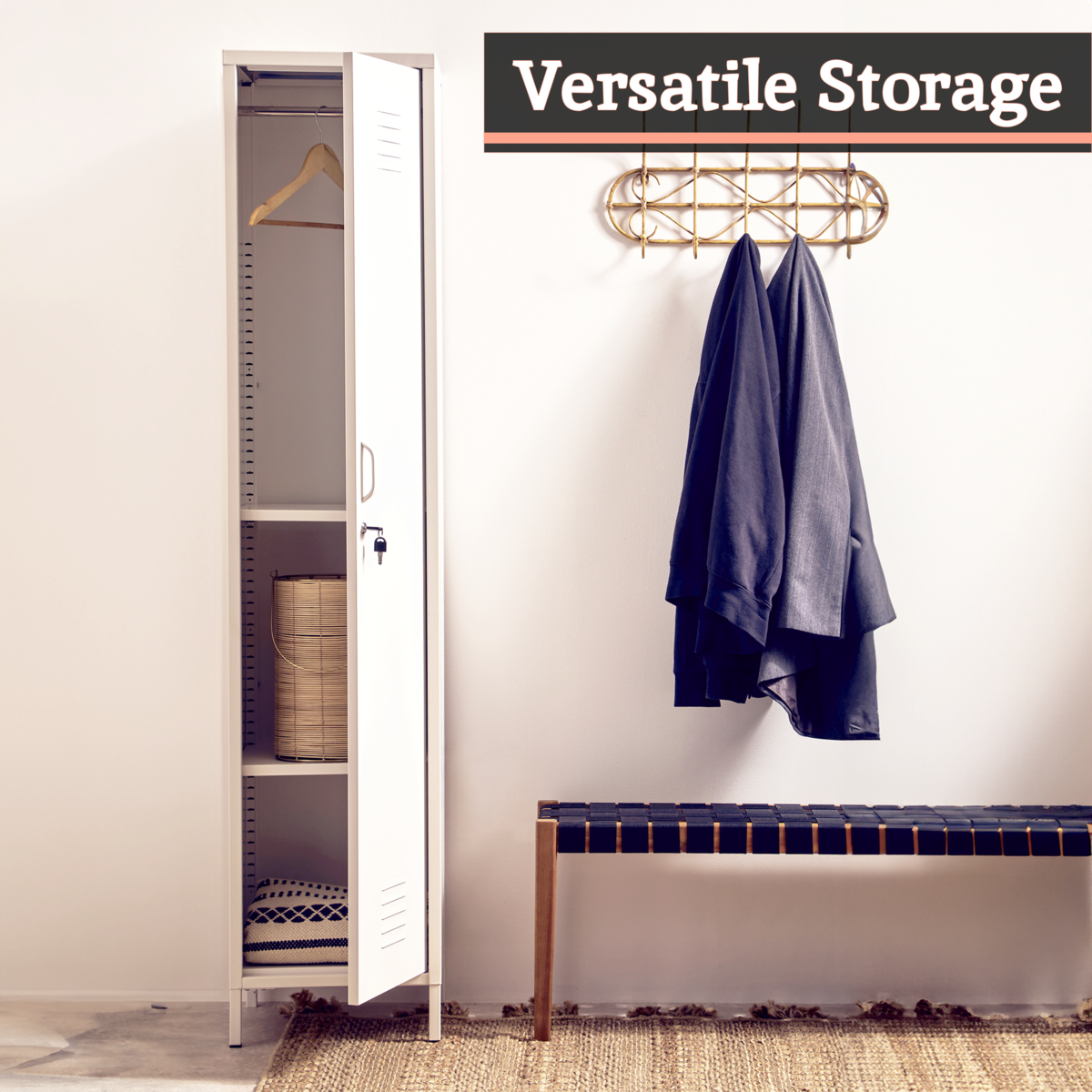 Academy White Tall One Door Locker