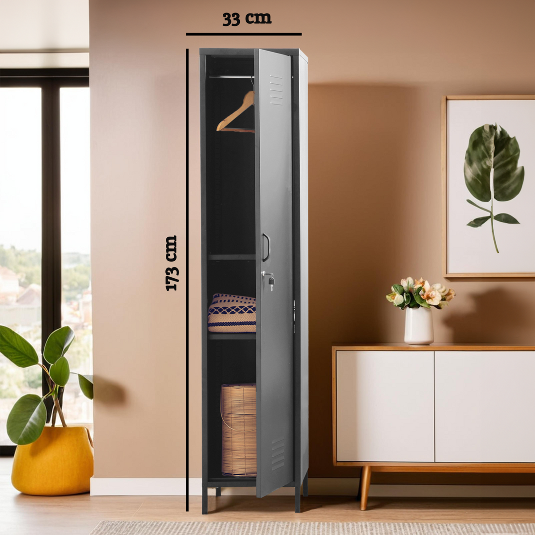 Academy Grey Tall One Door Locker