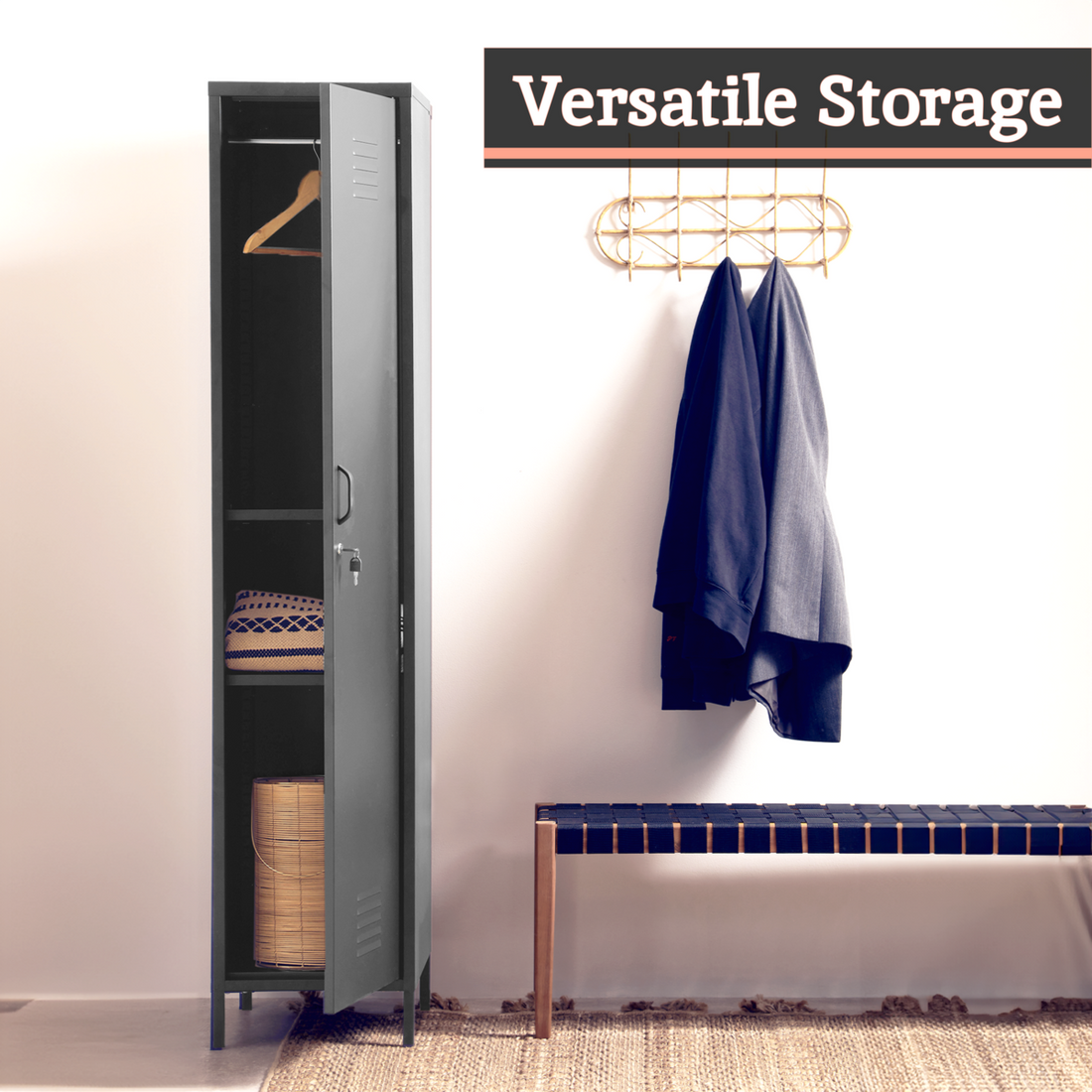 Academy Grey Tall One Door Locker