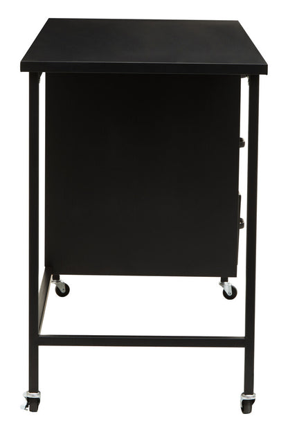 Academy Three Drawer Black Desk