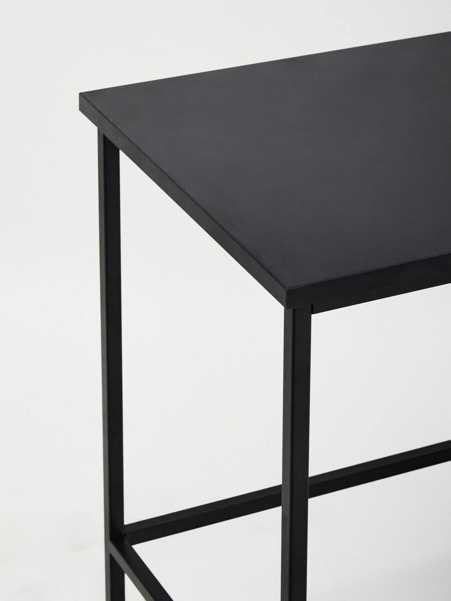 Academy Three Drawer Black Desk