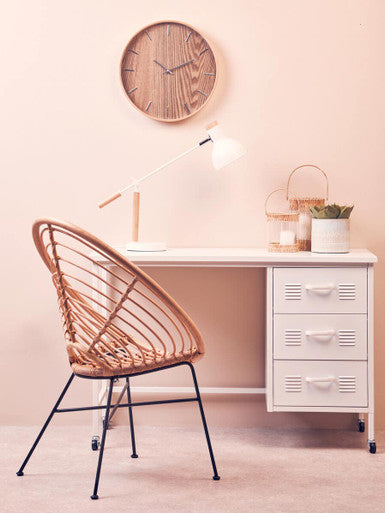 Academy Three Drawer White Desk