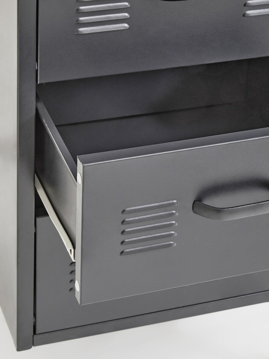 Academy Three Drawer Grey Desk