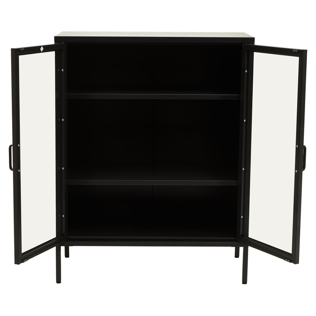 Acier Two Door Black Metal Cabinet - Image 7