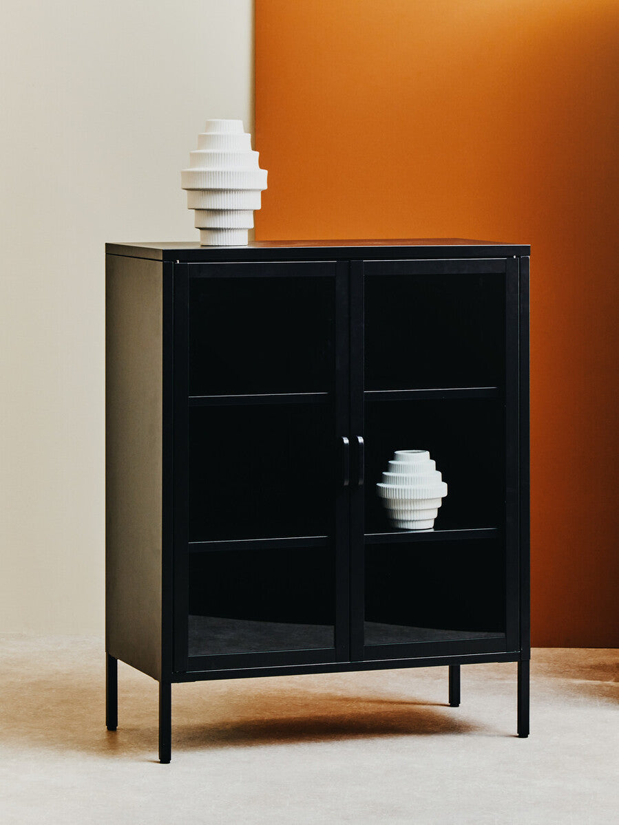 Acier Two Door Black Metal Cabinet - Image 6