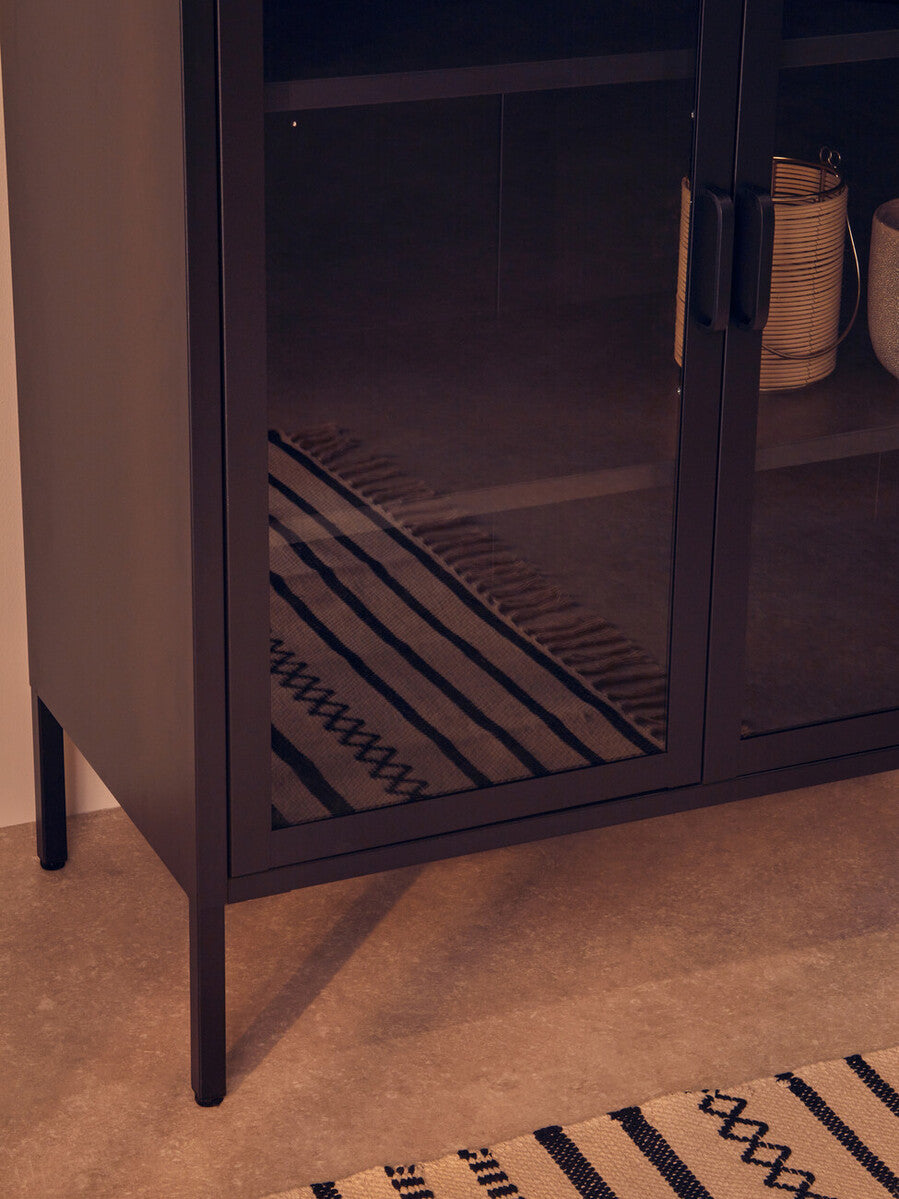 Acier Two Door Black Metal Cabinet - Image 8