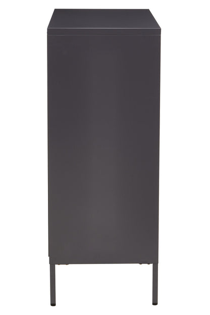 Acier Two Door Grey Metal Cabinet