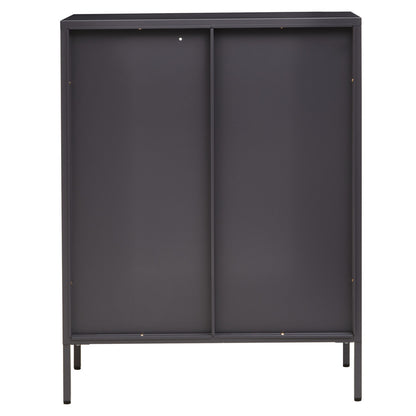 Acier Two Door Grey Metal Cabinet
